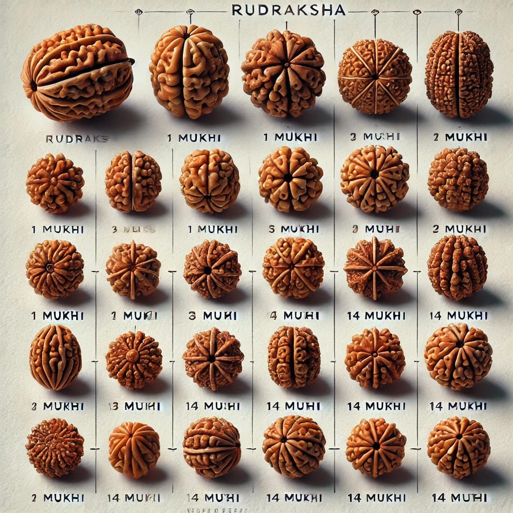 RUDRAKSHA FACES(BAHUMUKHI RUDRAKSHA)