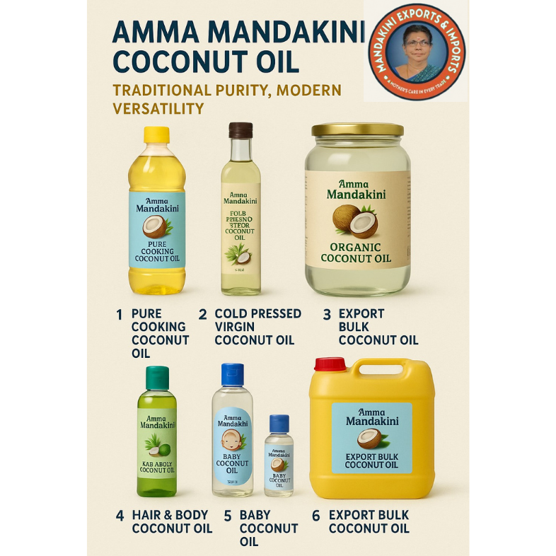 Amma Mandakini Coconut Oil – Kerala’s Gold in a Bottle |Traditional Purity, Modern Versatility|