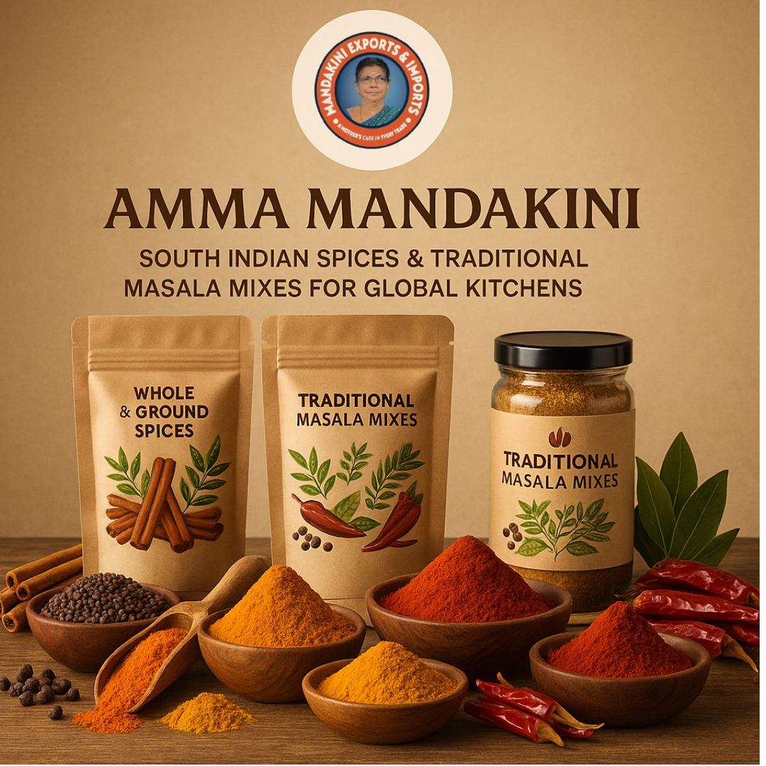 Exported By Amma Mandakini – South Indian Spices & Traditional Masala Mixes for Global Kitchens