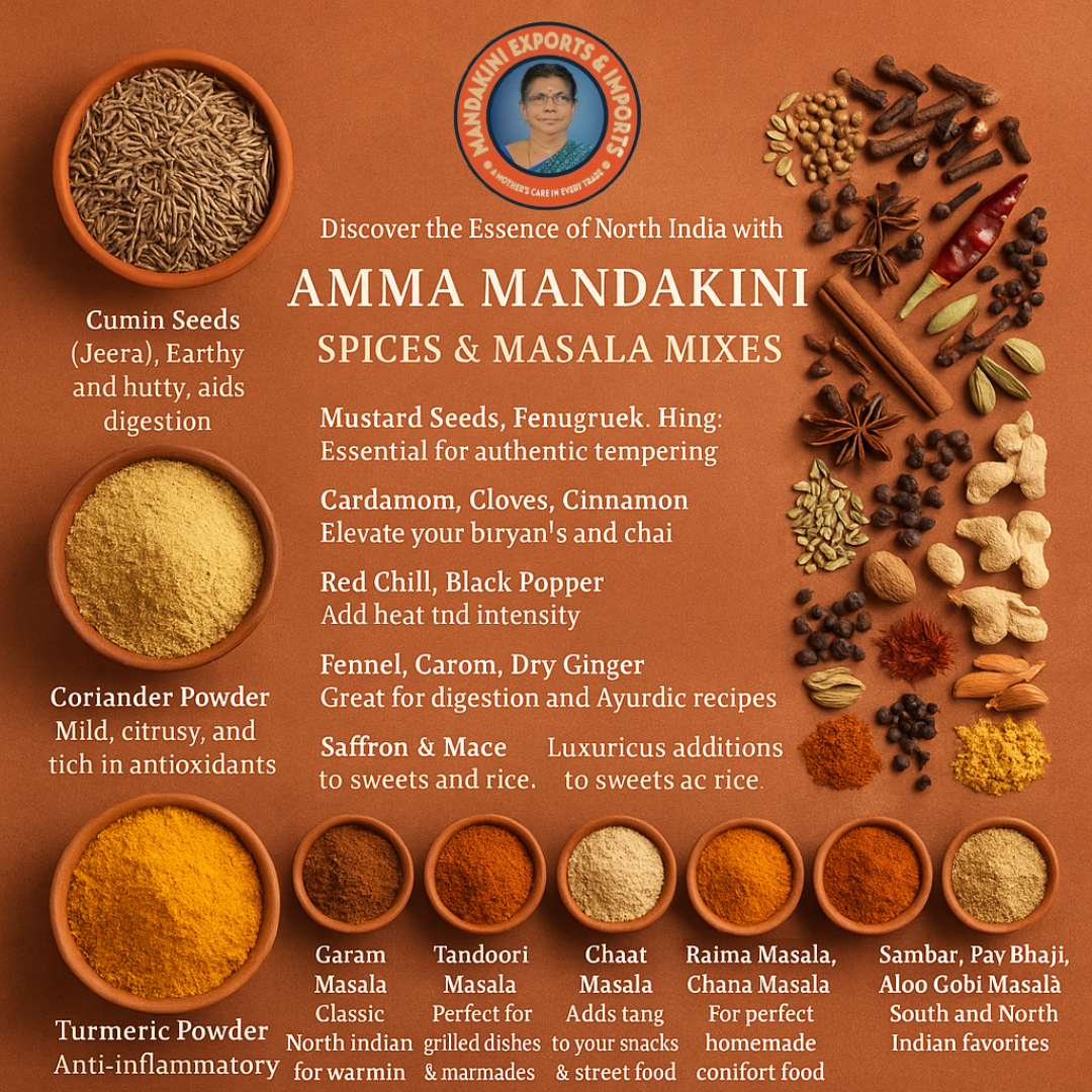 Exported By Amma Mandakini – Discover the Essence of North India Spices & Masala Mixes
