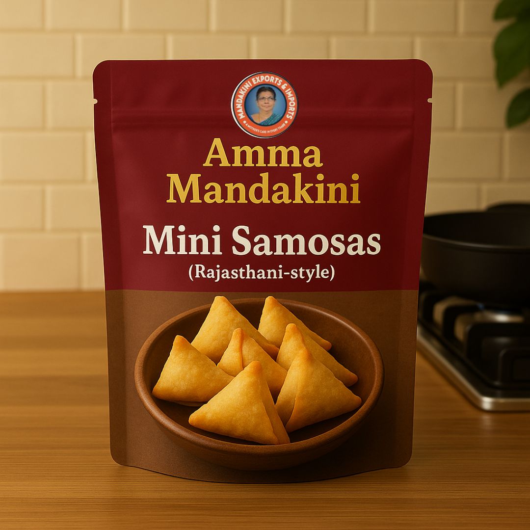 Mini Samosas by Amma Mandakini™ – Authentic Rajasthani Flavor in Every Bite from West India