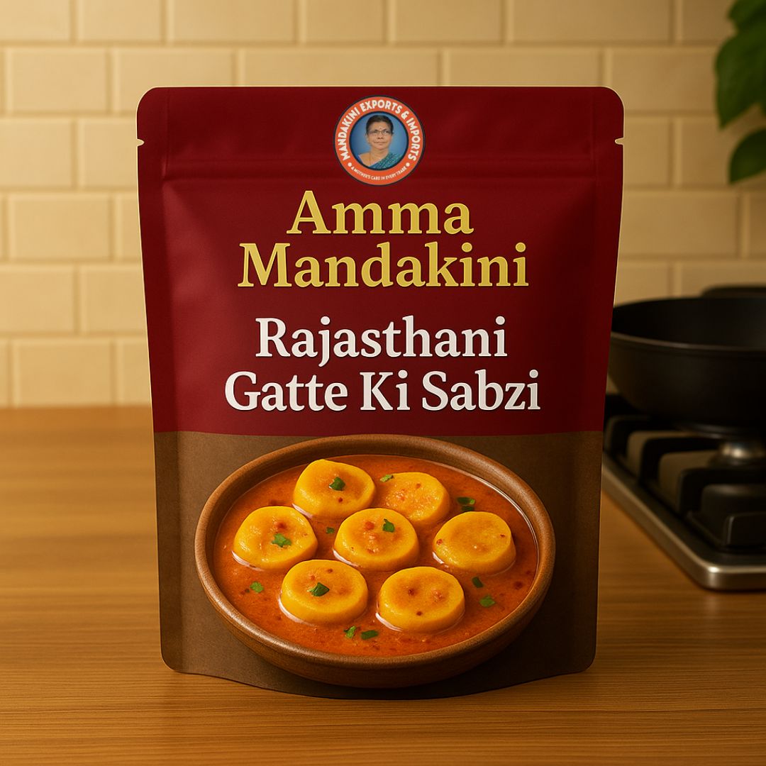 Taste Royal Rajasthan with Amma Mandakini™ Gatte Ki Sabzi – Heat & Serve from West India