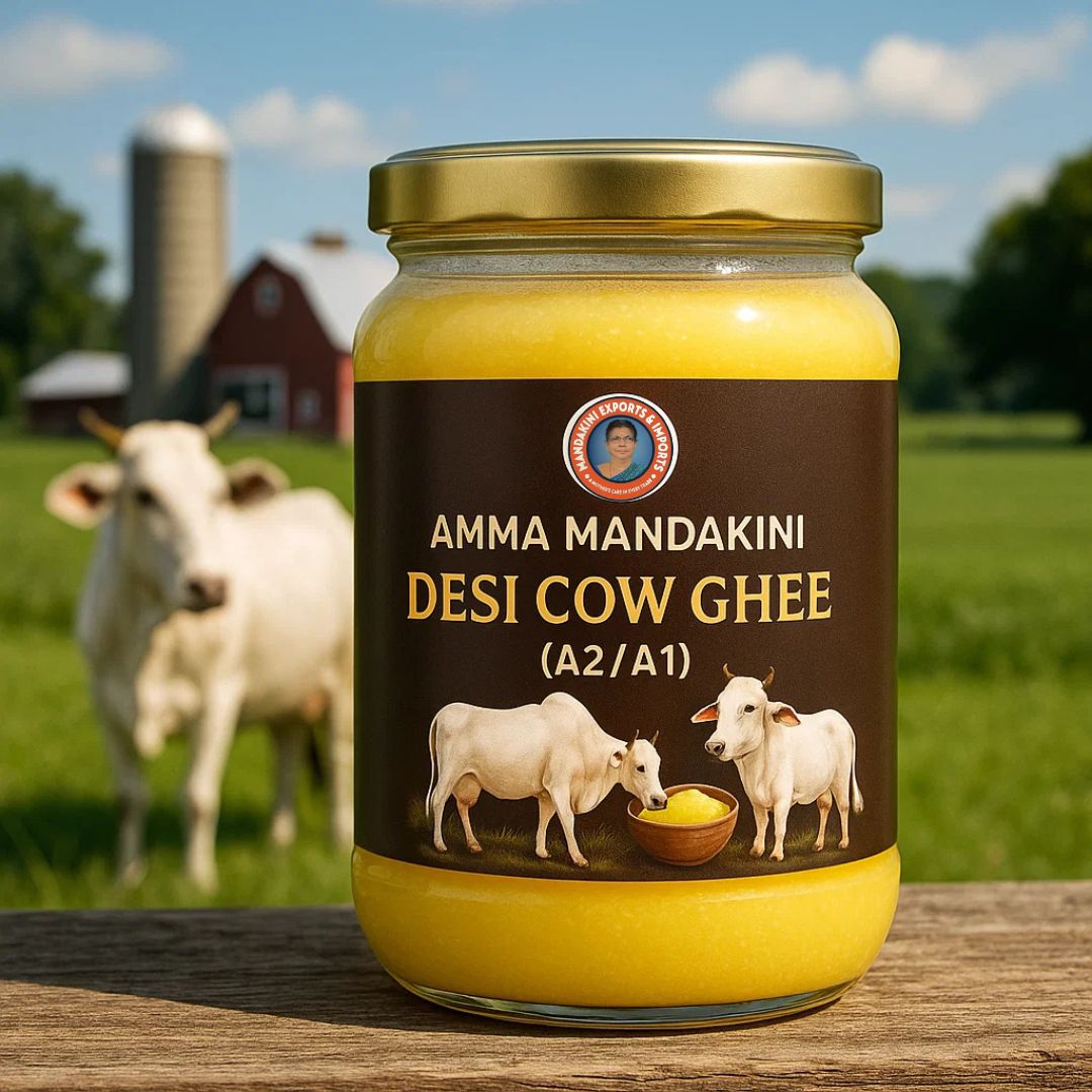 Amma Mandakini™ Desi Cow Ghee – Hand-Churned A2/A1 Ghee from West India