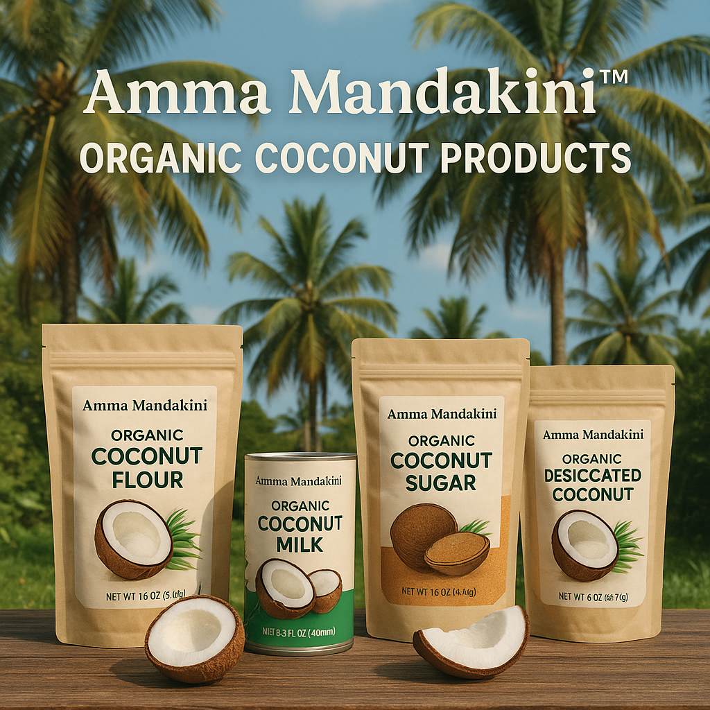 Discover the Pure Goodness of Amma Mandakini™ Organic Coconut Products