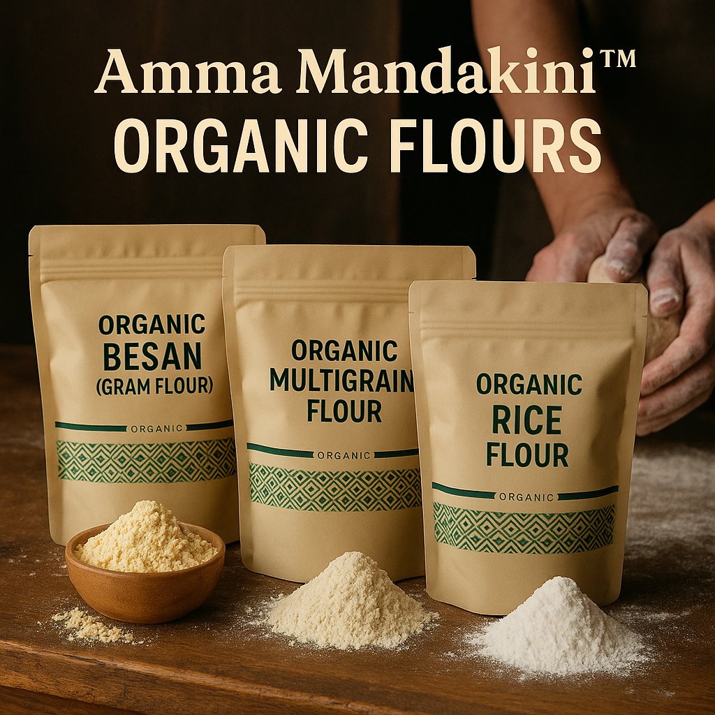 Shop Amma Mandakini™ Organic Flours – Perfect for Gluten-Free & Vegan Diets