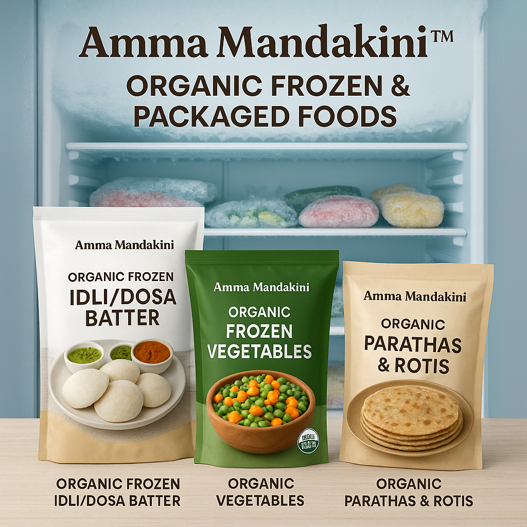 Amma Mandakini™ Organic Frozen Foods: Perfect for Busy Days and Healthy Living