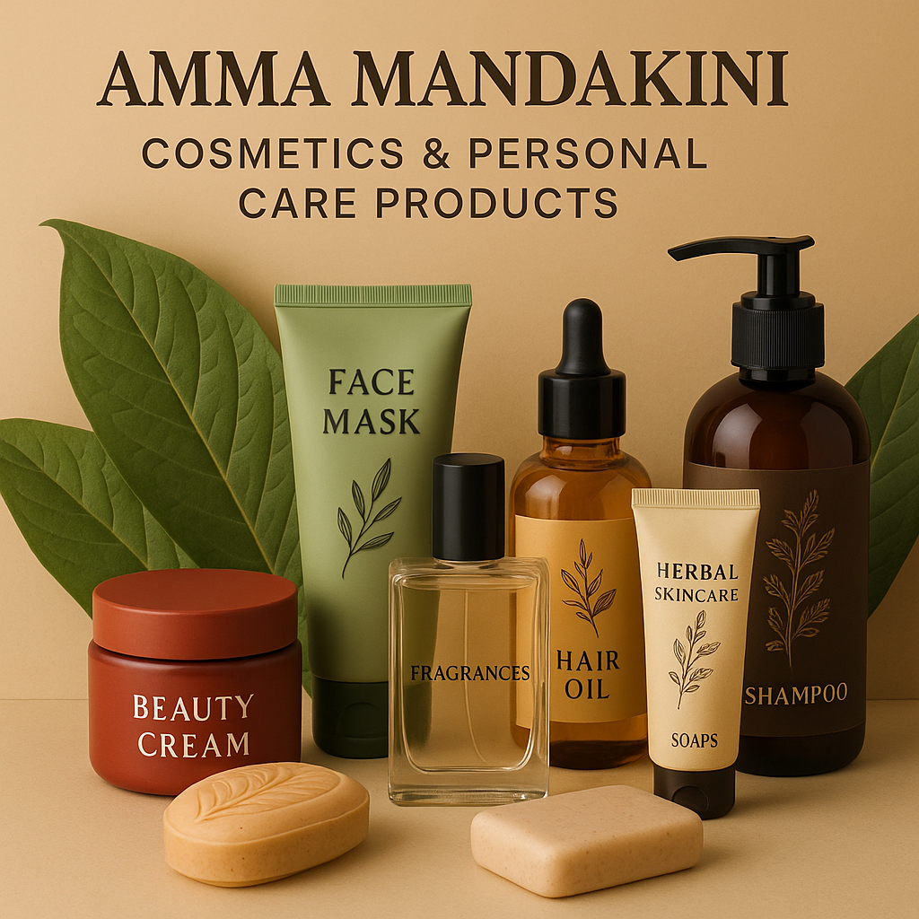 “Export Premium Cosmetics & Personal Care Products with Amma Mandakini”
