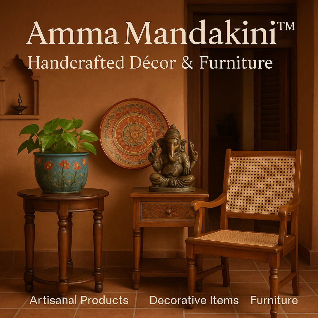 Discover Amma Mandakini™ Handcrafted Home Décor & Furniture – Elevate Your Space
