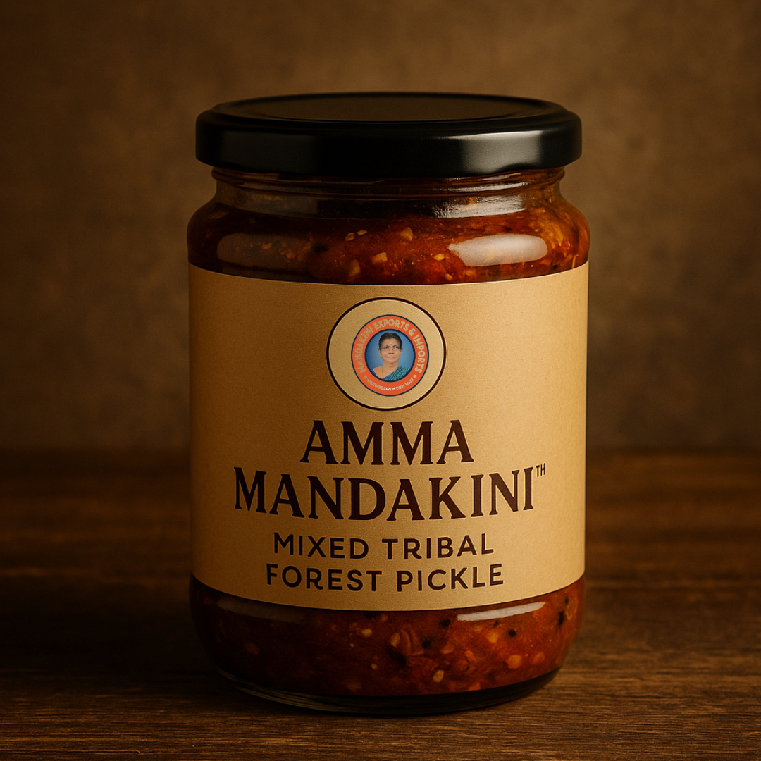 Exported By Amma Mandakini Mixed Tribal Forest Pickle – A Unique Medley of Wild Vegetables and Roots, Pickled Naturally