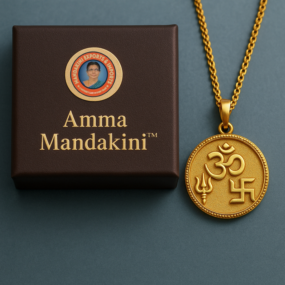 Exported By Amma Mandakini  Om, Trishul & Swastik Symbol Jewelry