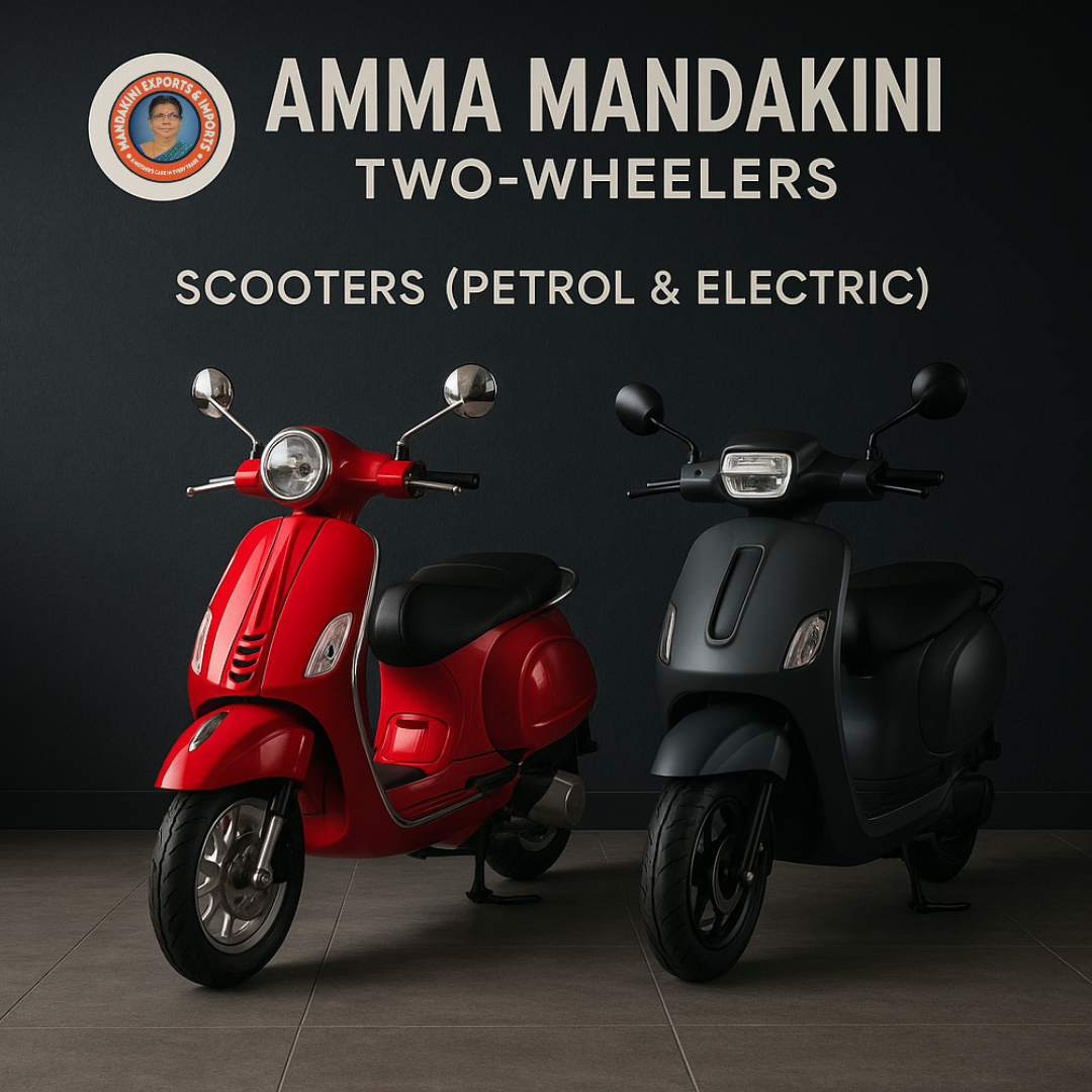 Exported By Amma Mandakini Two-Wheelers – Scooters (Petrol & Electric)