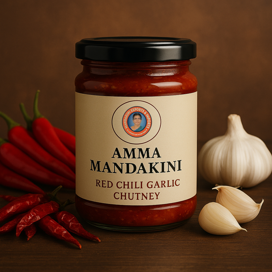 Exported By Amma Mandakini Wild Red Chili Garlic Chutney