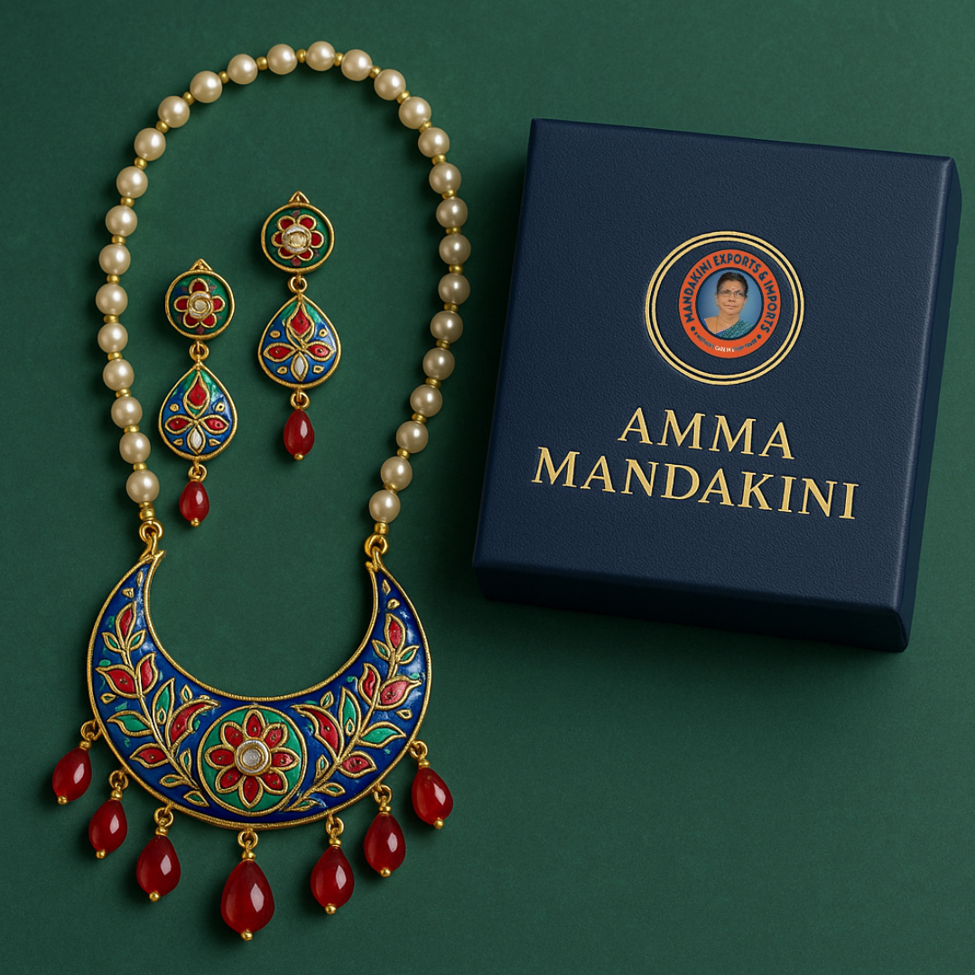 Exported By Amma Mandakini Kerala’s Meenakari Jewelry – Enamel-painted masterpieces in vivid colors