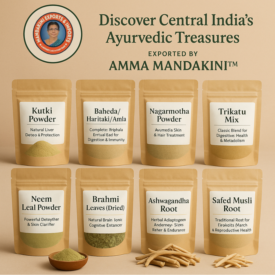 Discover Central India’s Ayurvedic Treasures – Exported by Amma Mandakini