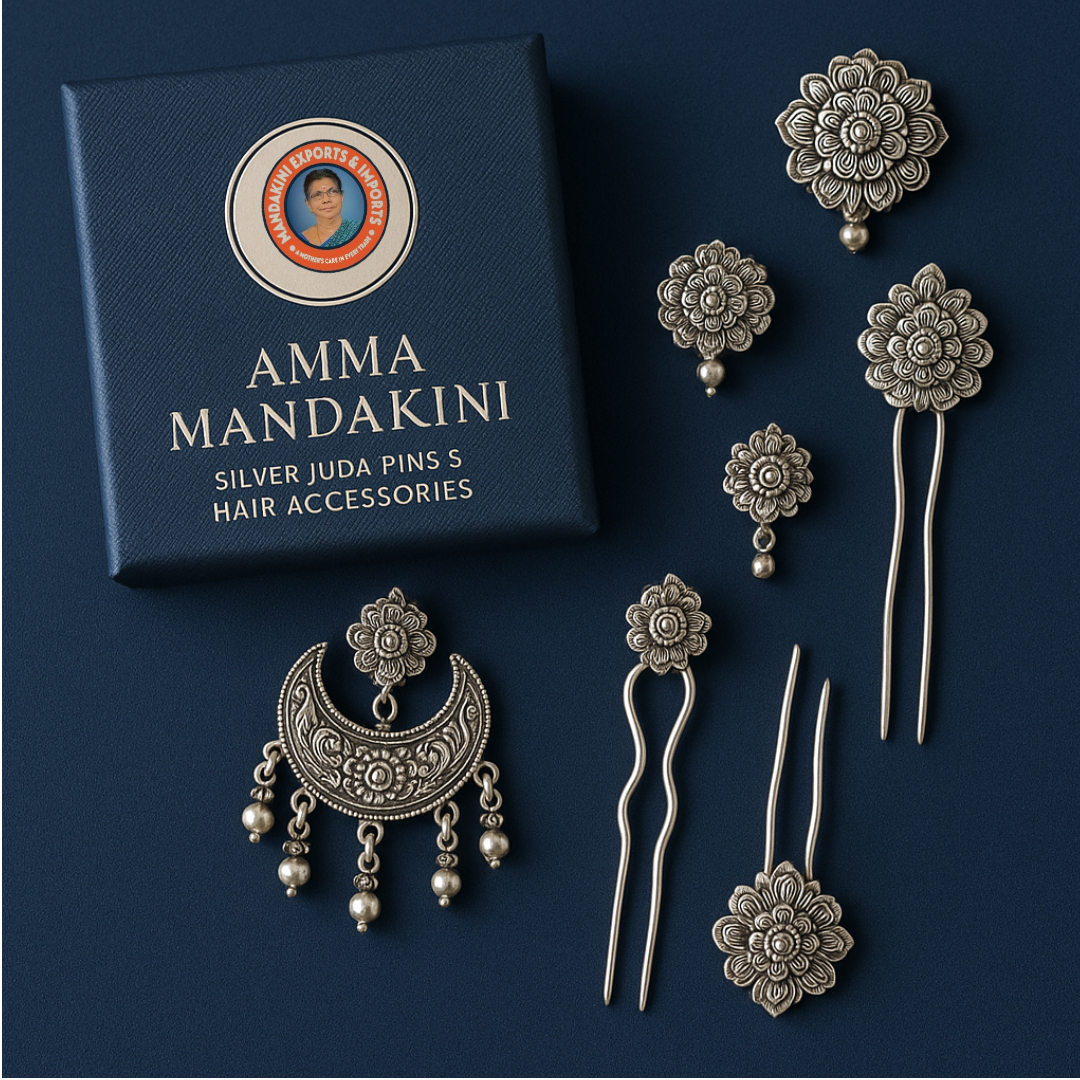 Exported By Amma Mandakini  Silver Juda Pins & Hair Accessories