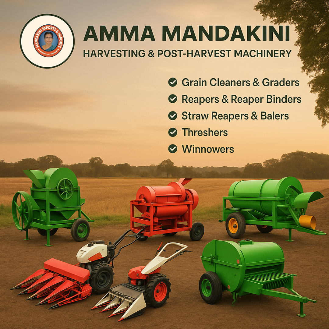 Exported By Amma Mandakini – Harvesting & Post-Harvest Machinery