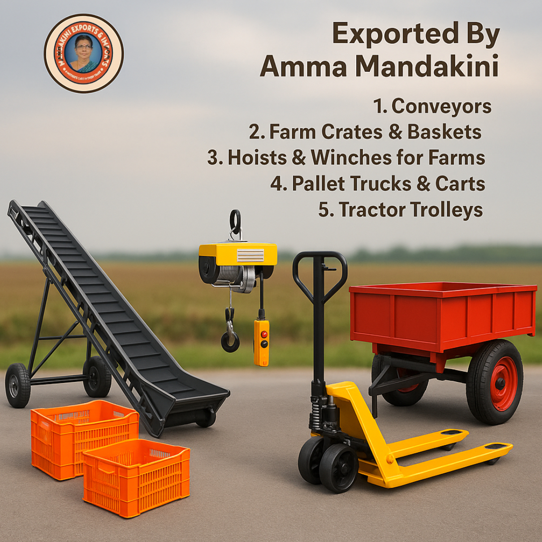 Exported By Amma Mandakini – Material Handling & Transport Equipment for Farms & Industries
