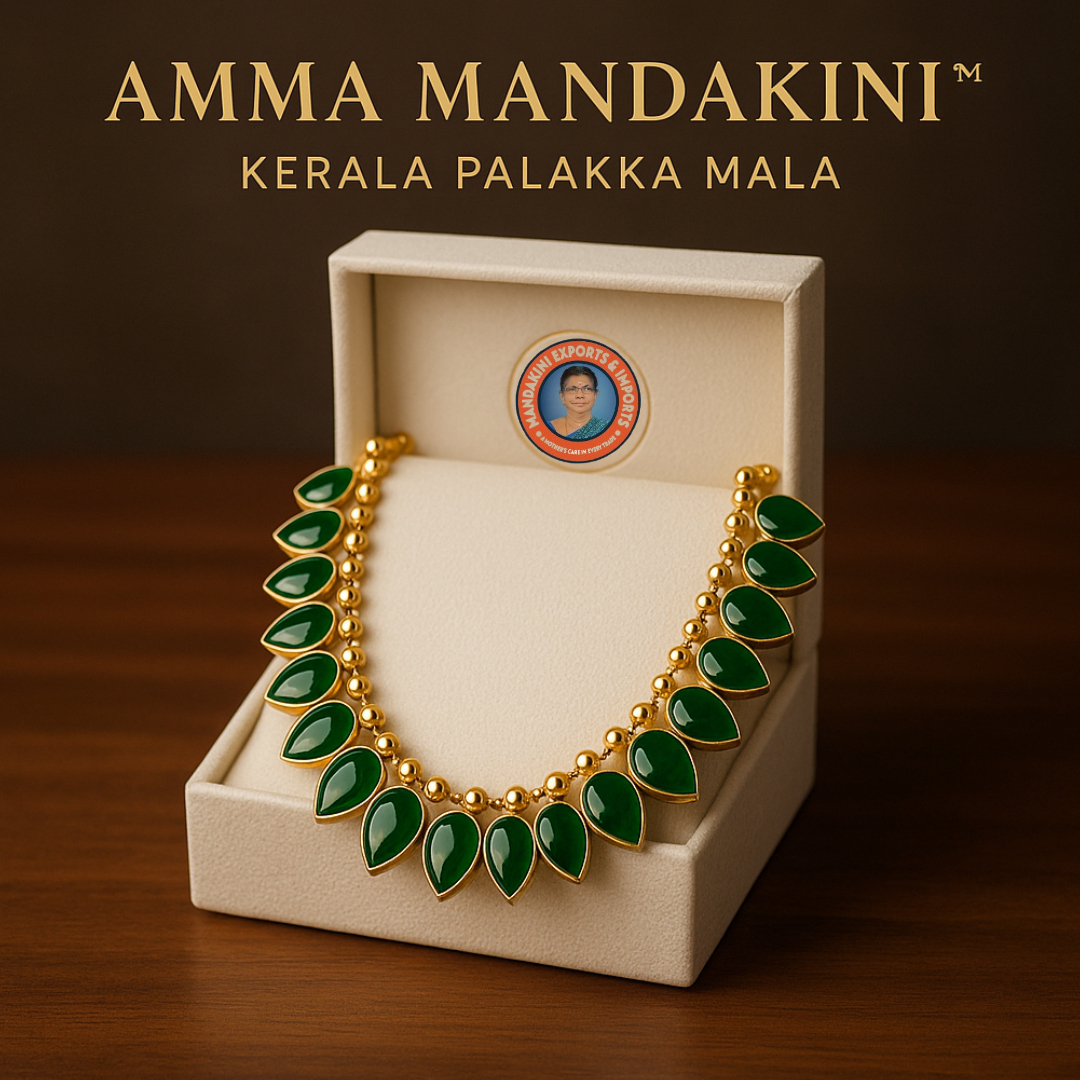 Exported By Amma Mandakini Kerala’s Palakka Mala – Iconic green-stone necklace from Kerala