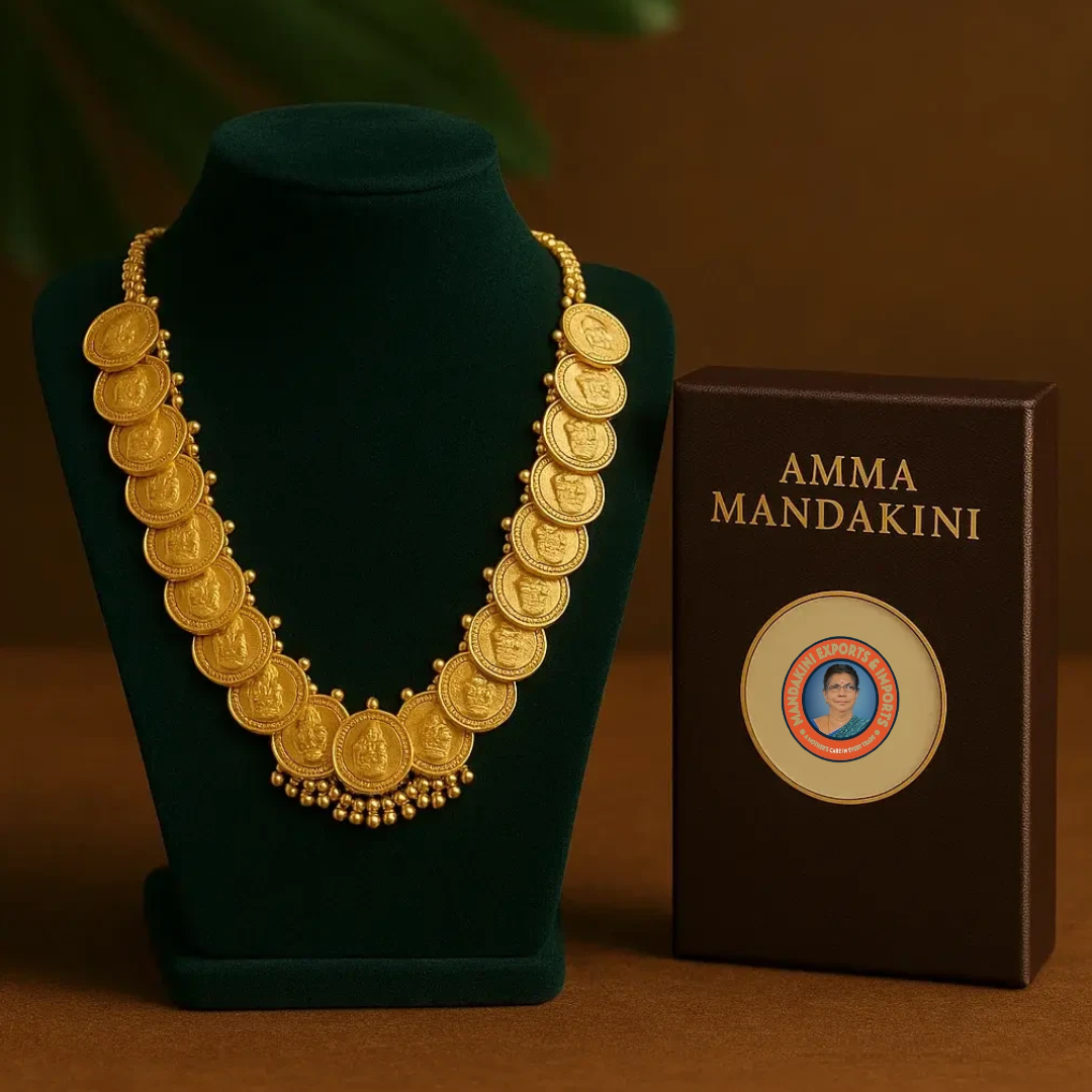 Exported By Amma Mandakini – Kerala’s Kasu Mala – Classic Coin Necklace, Symbolizing Prosperity
