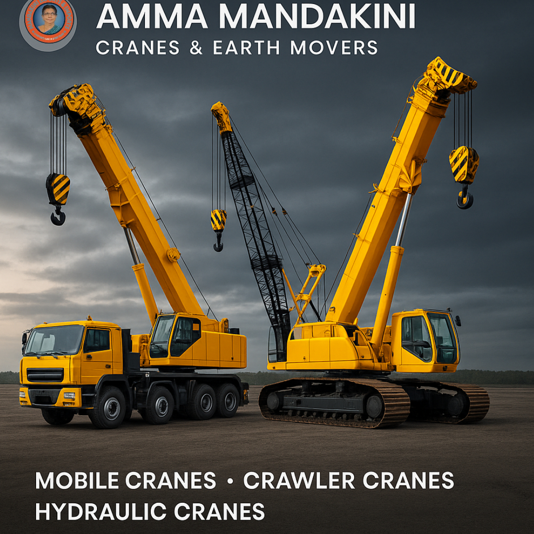 Exported By Amma Mandakini – Cranes & Earth Movers – Mobile Cranes, Crawler Cranes, Hydraulic Cranes