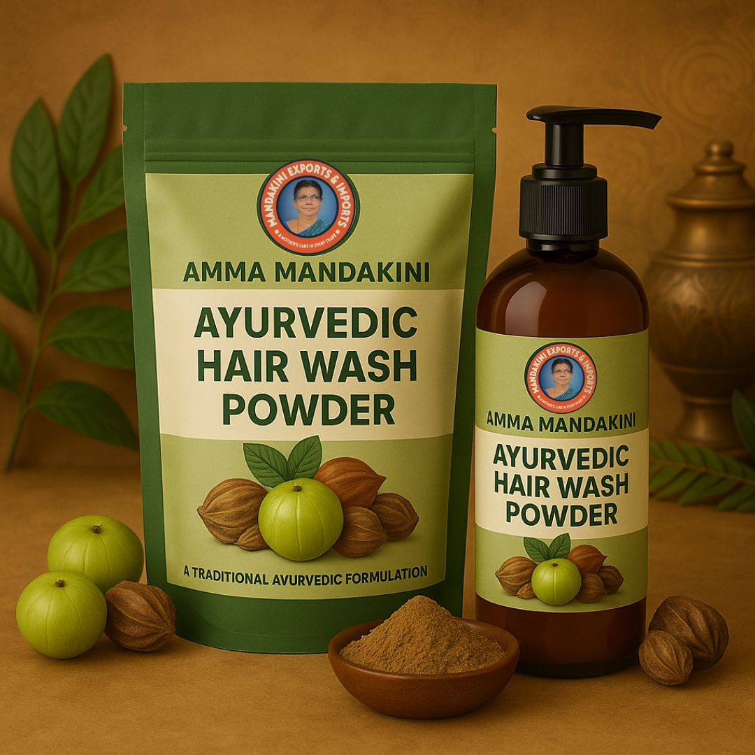 Discover the Power of Amma Mandakini™ Ayurvedic Hair Wash Powder from West India