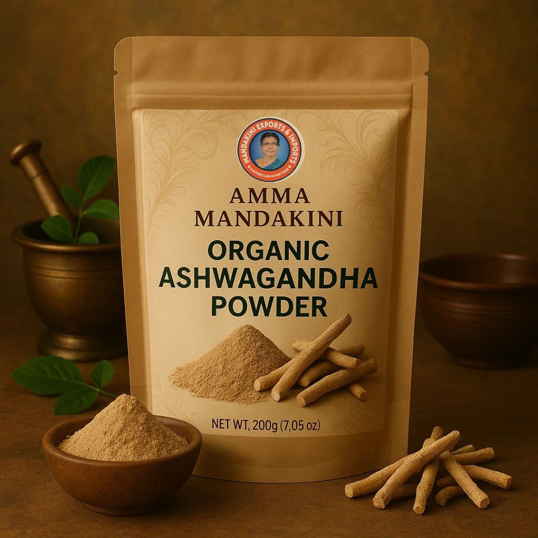 Amma Mandakini™ Organic Ashwagandha Powder for Stress Relief & Energy Boost