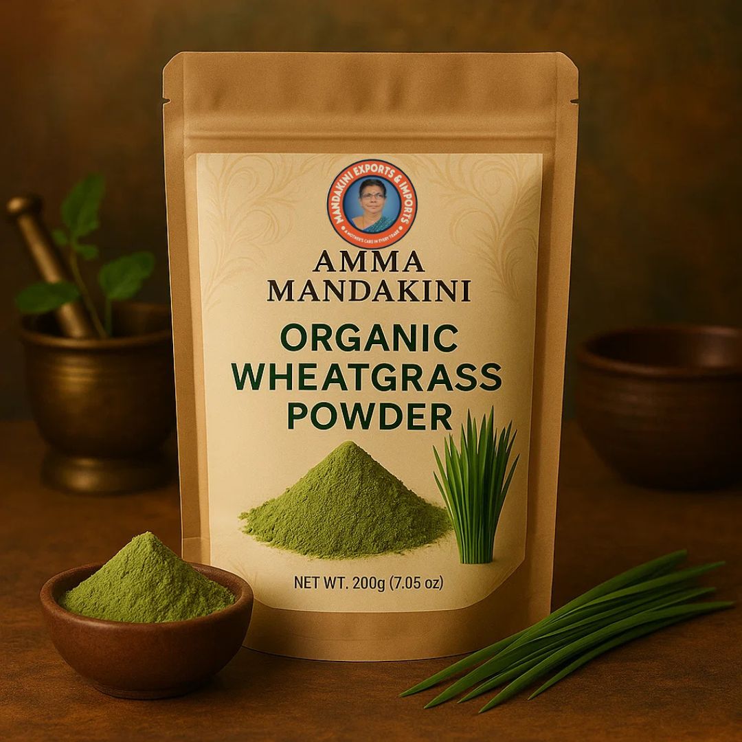 Amma Mandakini™ Organic Wheatgrass Powder – The Green Superfood Your Body Needs