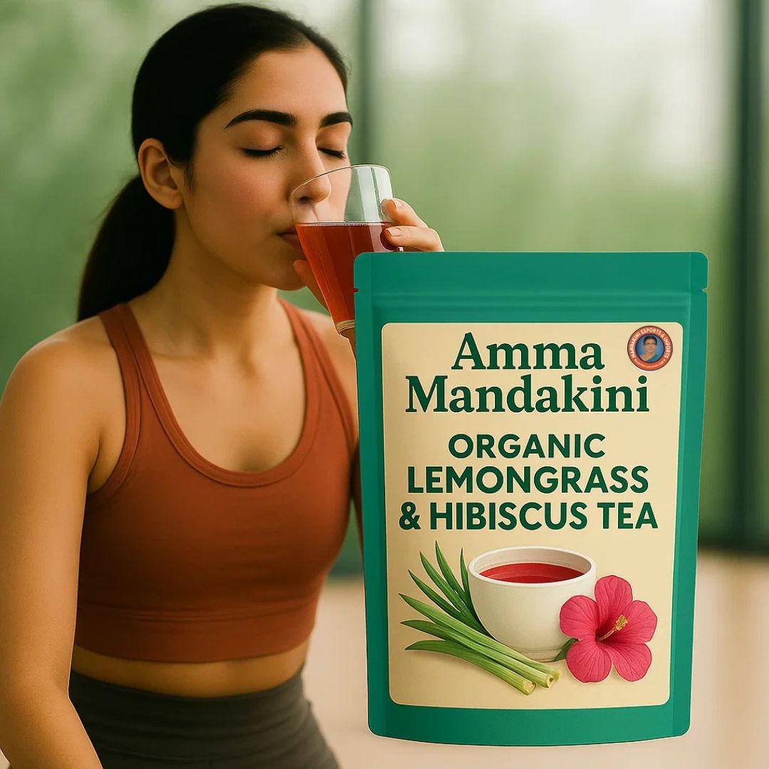 Refresh Naturally with Amma Mandakini™ Organic Lemon Grass & Hibiscus Tea