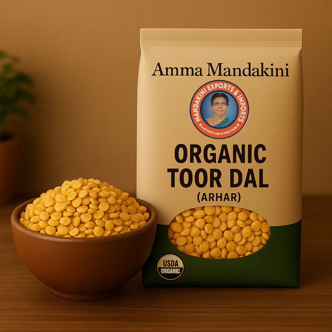 Amma Mandakini™ Organic Toor Dal – Rich in Protein & Fiber for Healthy Meals