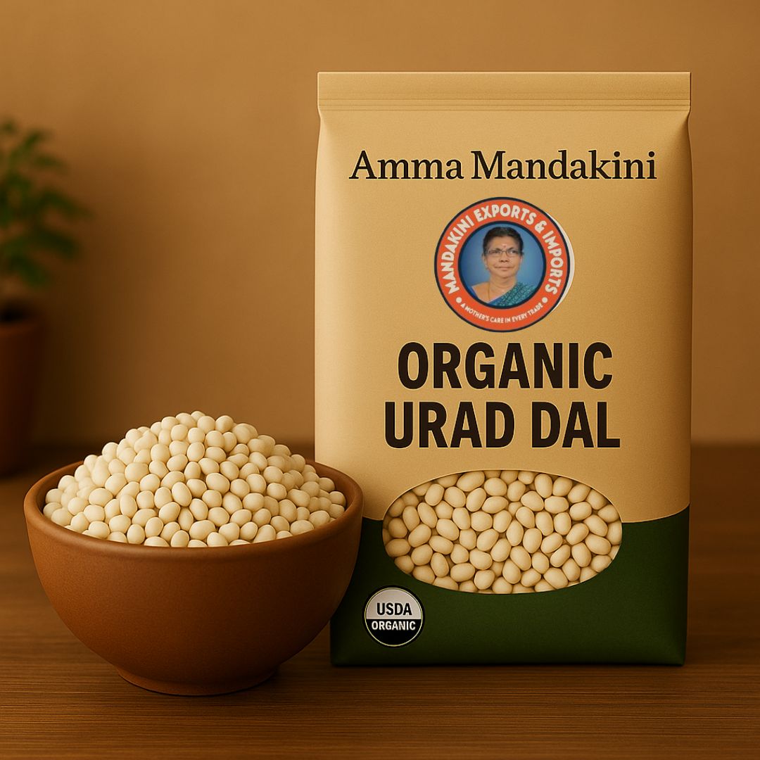 “Elevate Your Cooking with Amma Mandakini™ Organic Urad Dal – 100% Pure & Organic”