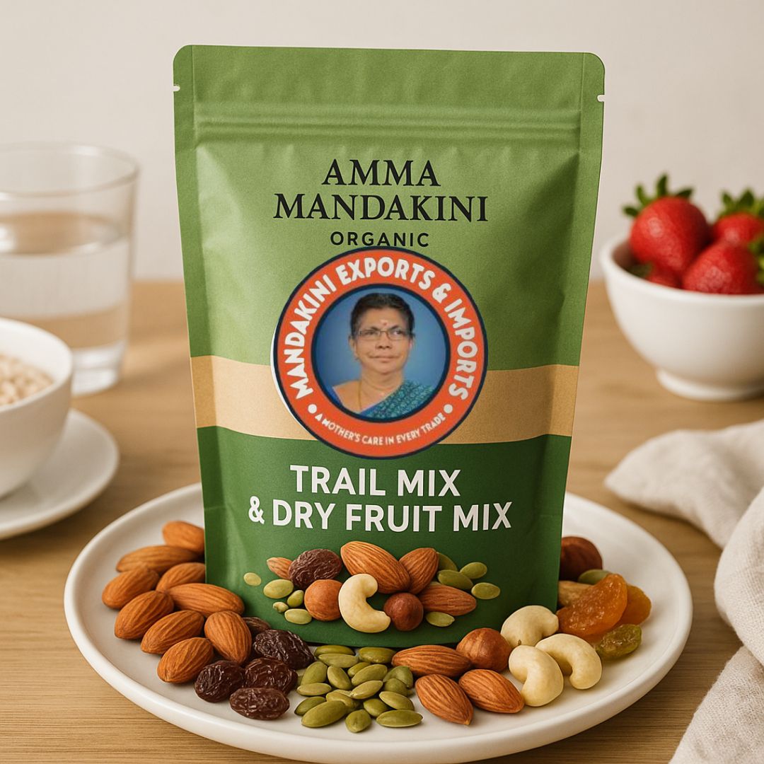 Organic Trail Mix & Dry Fruit Mix – Healthy Snacking by Amma Mandakini™