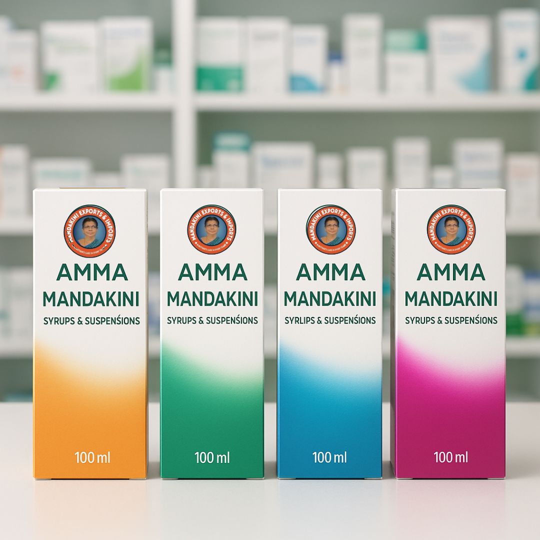 Export-Quality Therapeutic Syrups & Suspensions – Amma Mandakini™