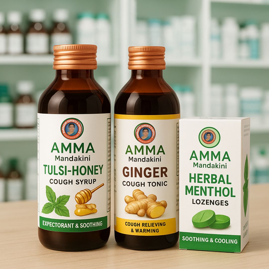 Amma Mandakini™ Cough Syrups: Nature’s Answer to Throat Irritation
