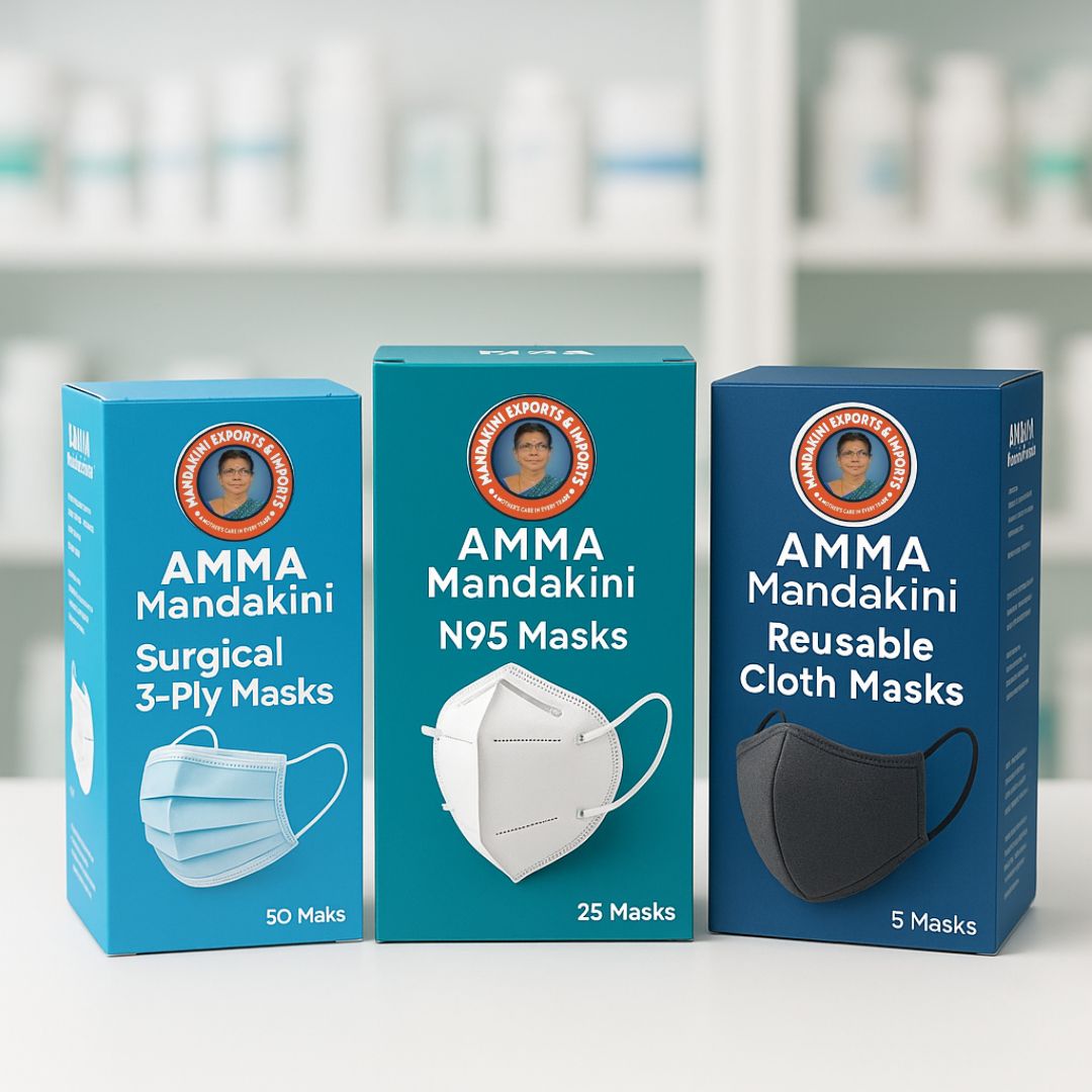 Stay Safe with Amma Mandakini™ Premium Face Masks Collection
