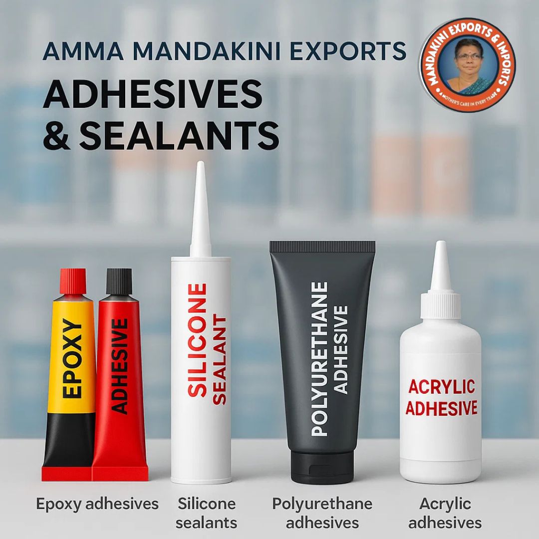 Reliable Adhesives & Sealants for Global Industries | Amma Mandakini™ Export Solutions