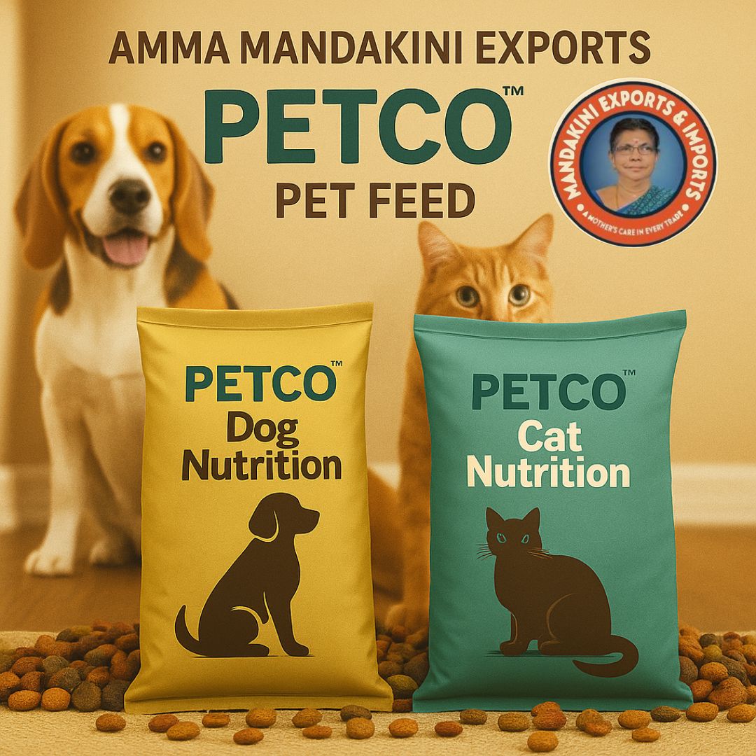Premium Pet Food Exporter – Dog & Cat Nutrition by Amma Mandakini Exports