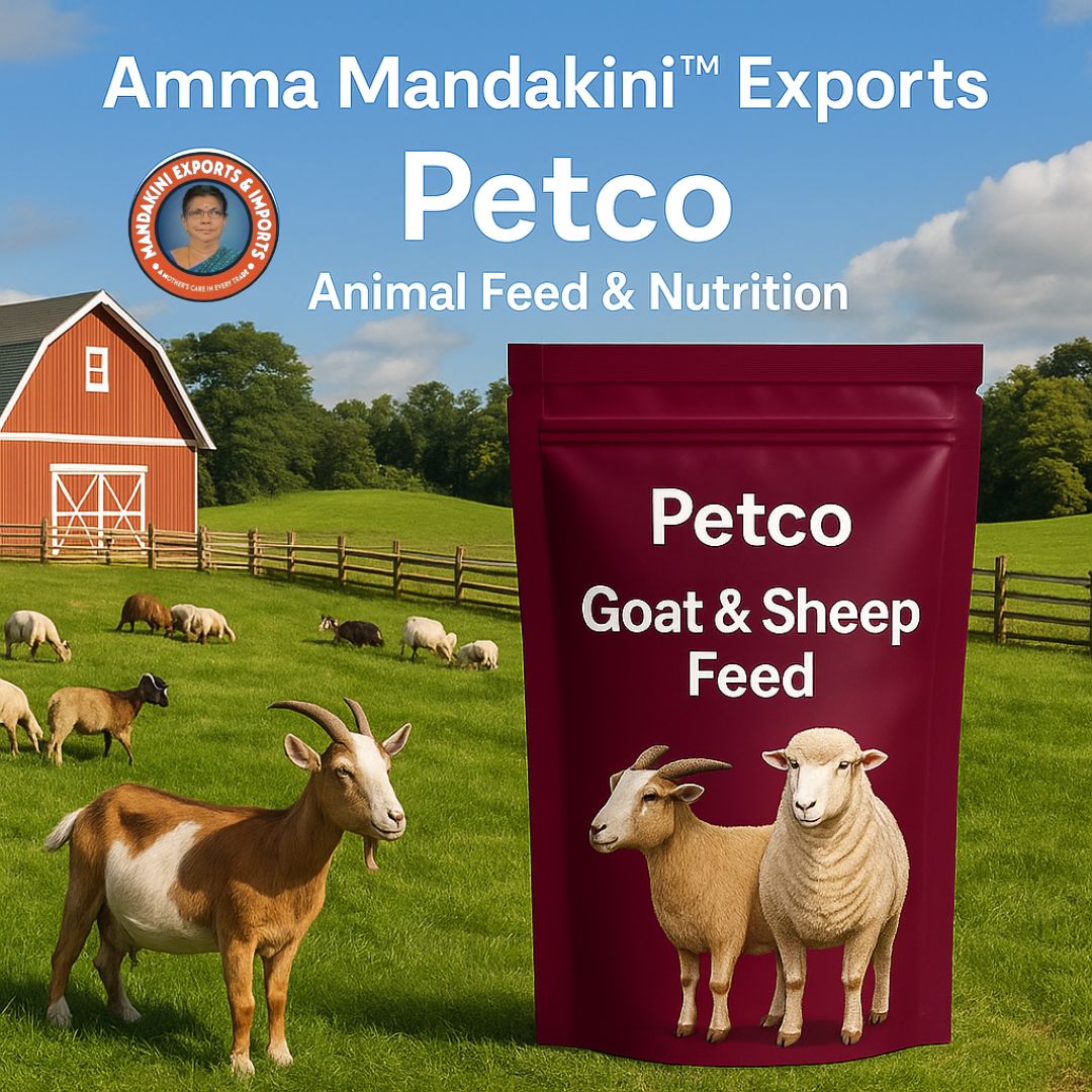 Premium Goat & Sheep Feed for Ruminant Growth | Petco™ by Amma Mandakini™ Exports
