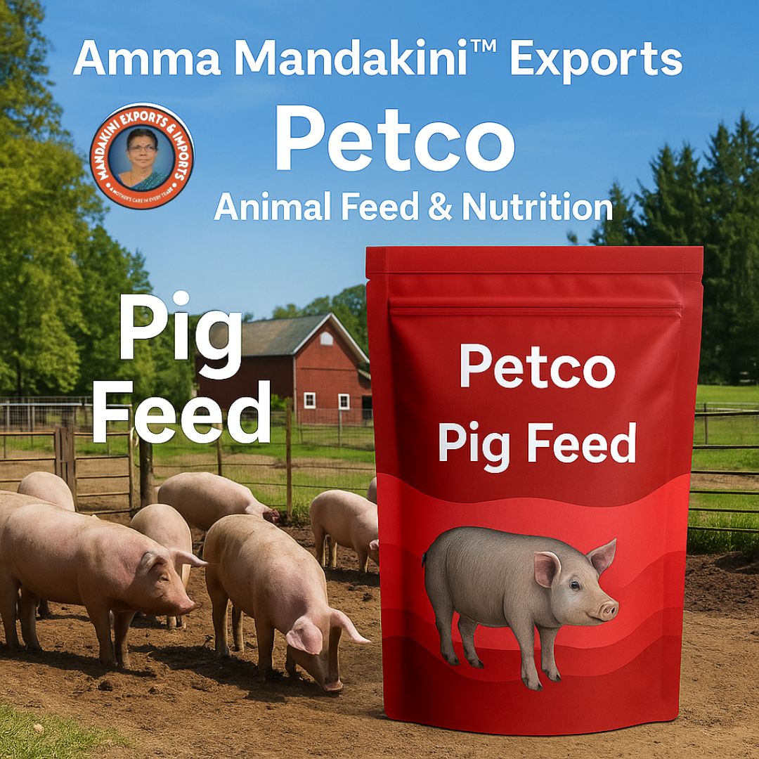 Amma Mandakini™ Exports Petco™ Pig Feed – Lean Muscle Gain & Rapid Growth