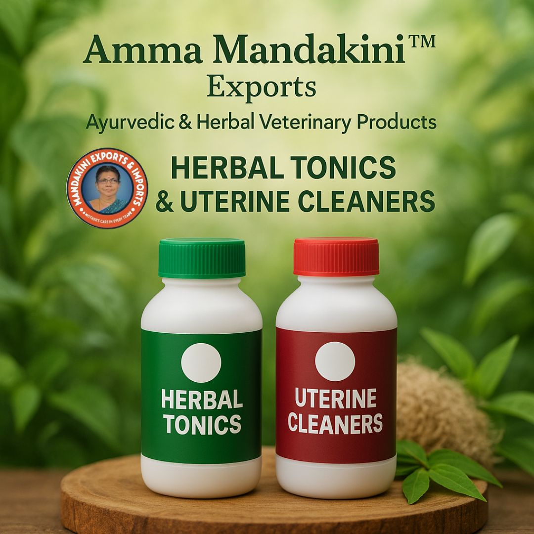 Amma Mandakini™ Exports Herbal Tonics & Uterine Cleaners – Ayurvedic Formula for Livestock