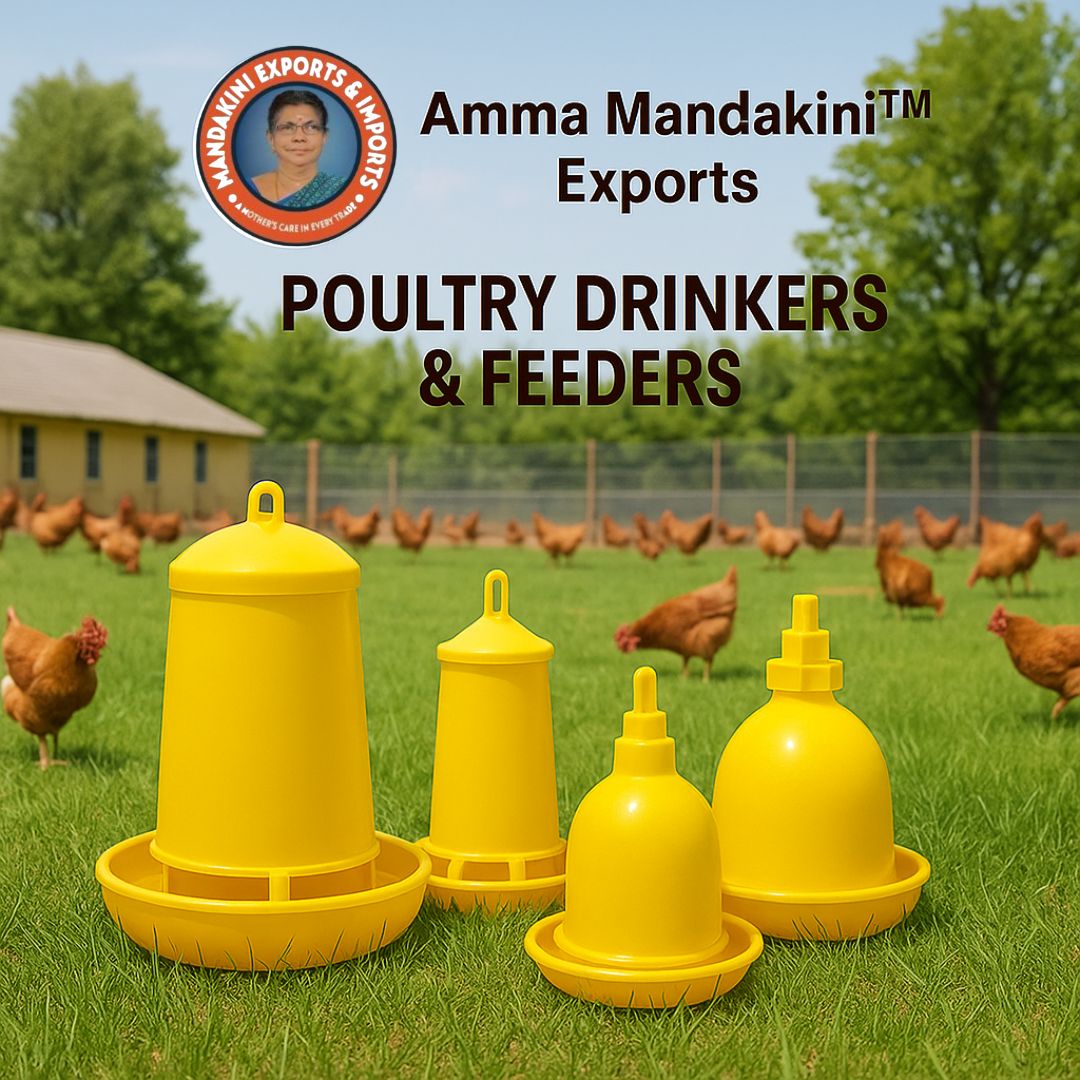 Revolutionize Poultry Farming with UV-Stabilized Drinkers & Feeders from Amma Mandakini™ Exports