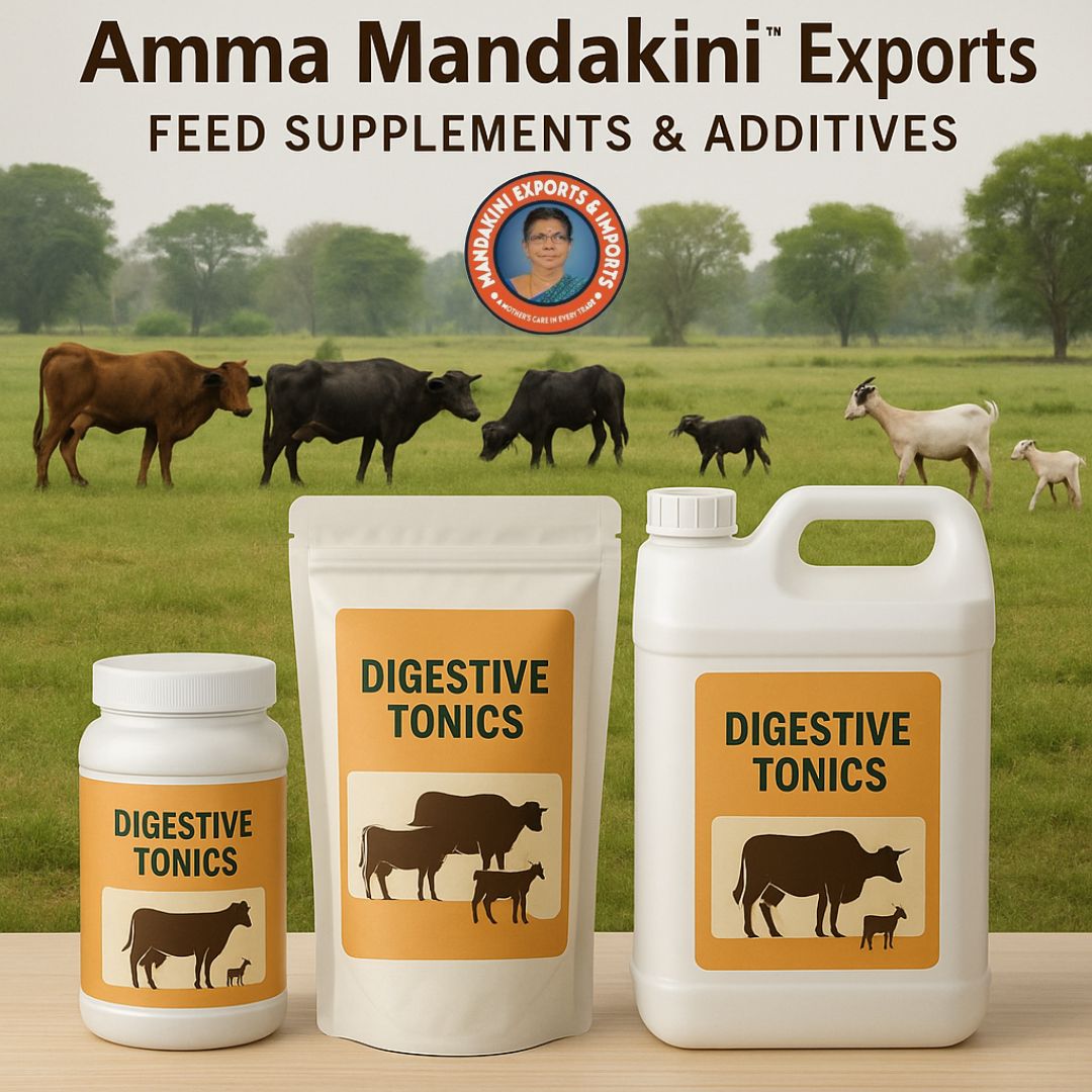 Amma Mandakini™ Exports Herbal Digestive Tonics for Cattle, Goats & Sheep