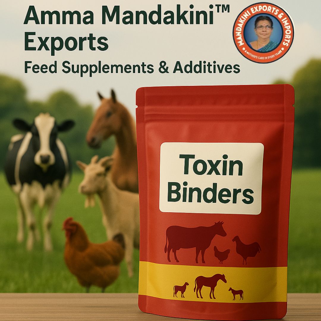 Global-Grade Toxin Binders for Safer Animal Feed – Amma Mandakini™ Exports