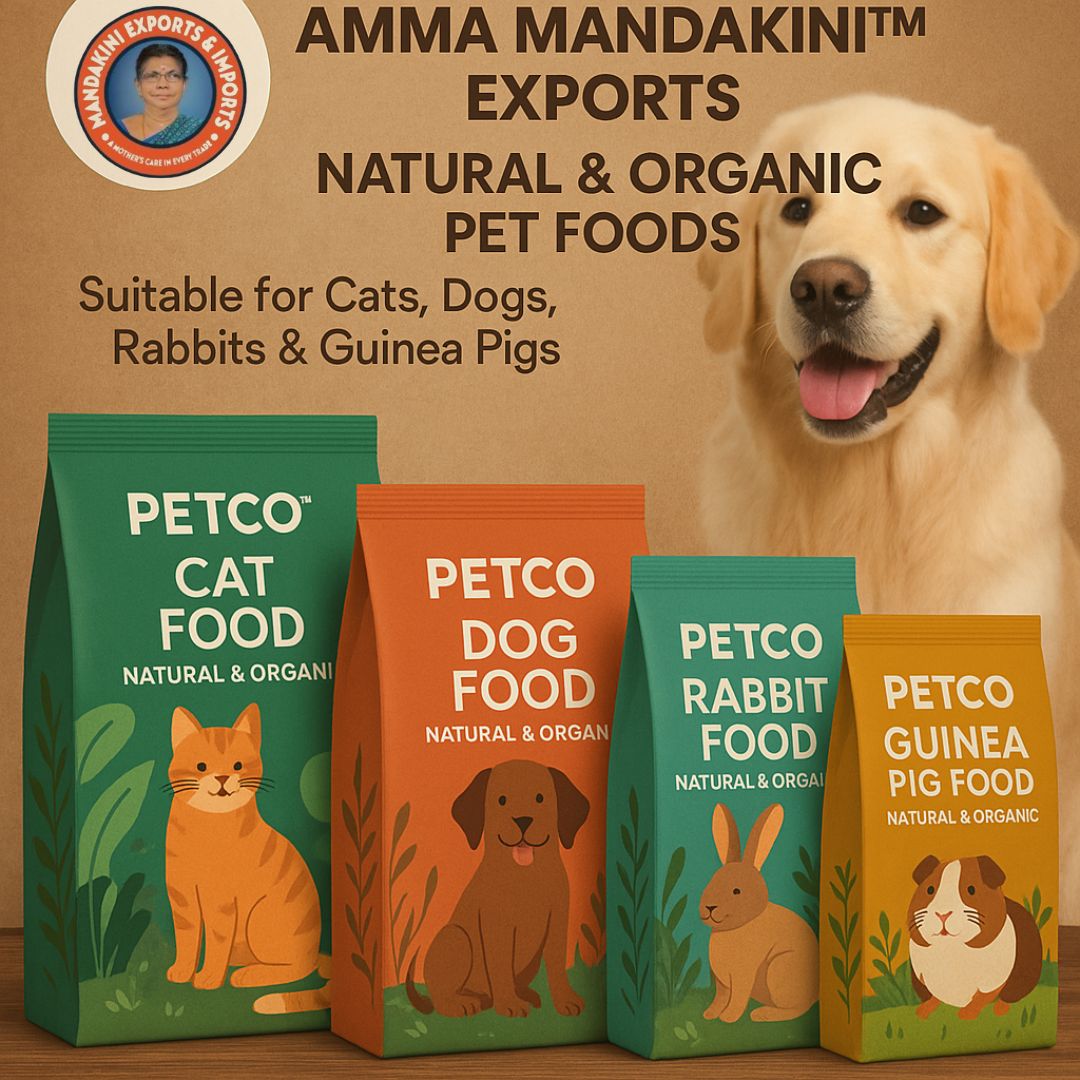 Premium Organic Pet Food Exported Worldwide – Petco™ by Amma Mandakini™ Exports