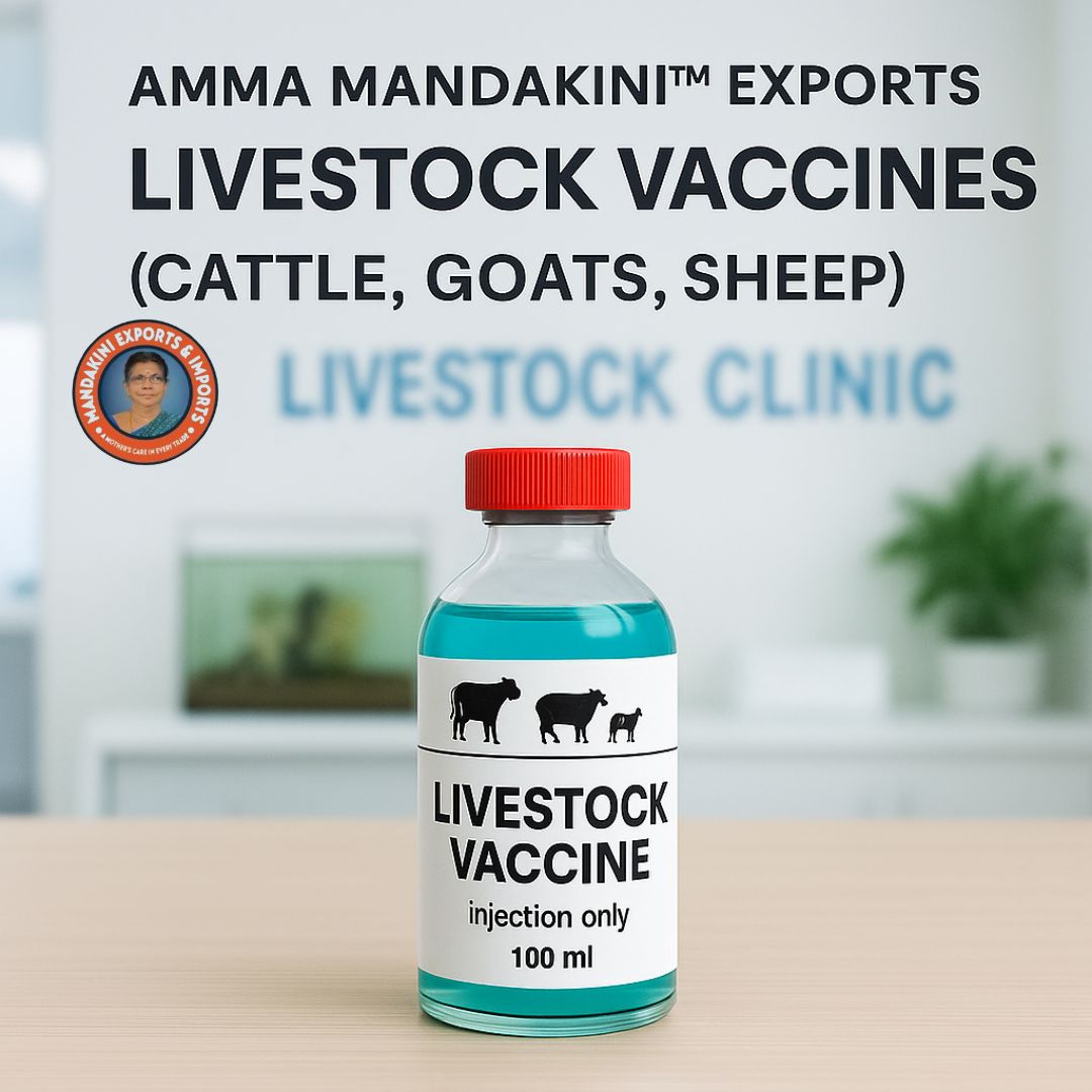 Amma Mandakini™ Exports Livestock Vaccines – Trusted Global Exporter