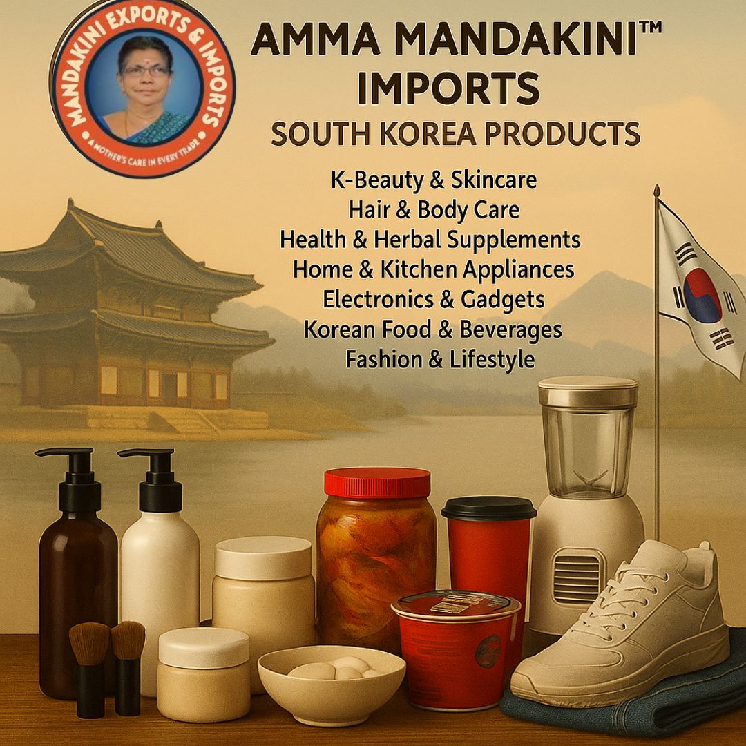 Now Import Premium South Korean Products to India with Amma Mandakini™ Imports